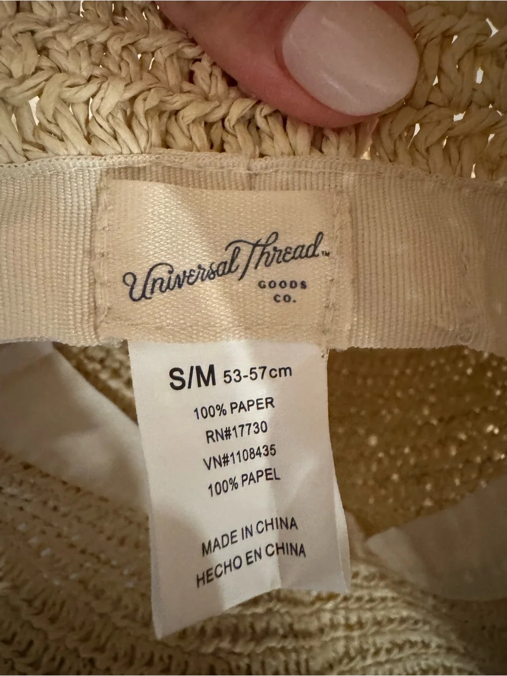 Universal Thread Cream Crochet Bucket Hat